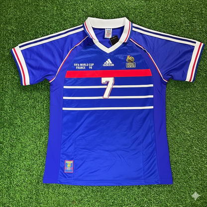 Maillot de football rétro Didier Deschamps France Coupe du monde 1998