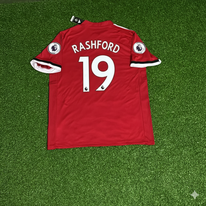 Marcus Rashford Manchester United 2017/18 Red Retro Football Jersey Kit