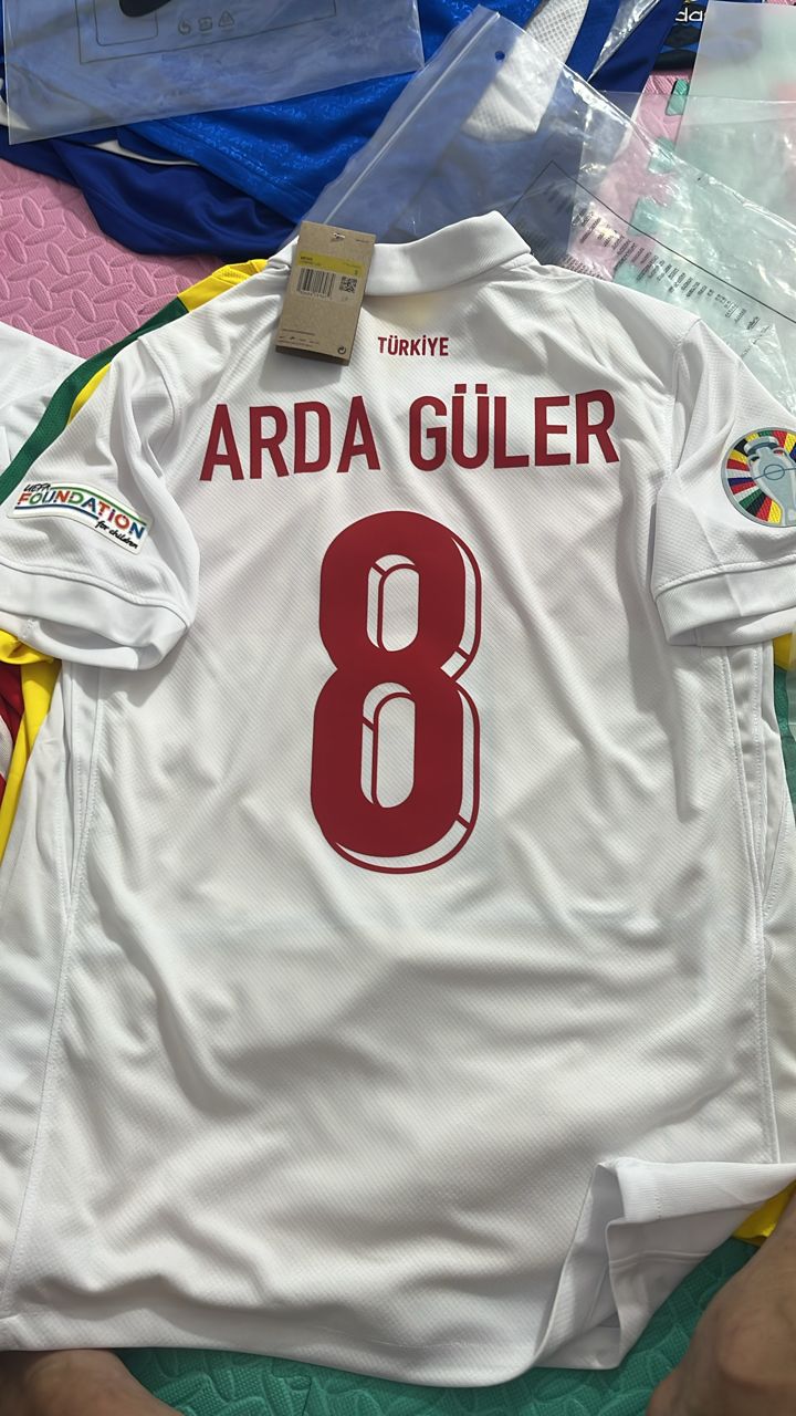 Arda Guler 2024 UEFA Turkey  Home Formasi Football Jersey Maillot Trikot Maglia