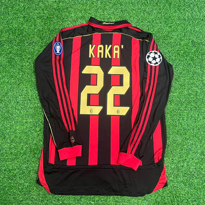 Kaká Leite AC Milan 2006 2007 Red Black Retro Jersey