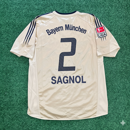 Willy Sagnol Bayern München 2004/05 Retro Golden Fußballtrikot Set