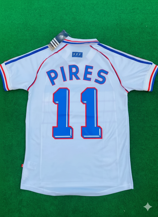 Robert Pires France 1998 World Cup Retro Jersey Maillot Trikot