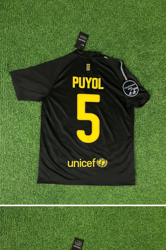 Carles Puyol Black Barcelona 2011/12 Retro Kit Shirt Jersey Trikot Maglia