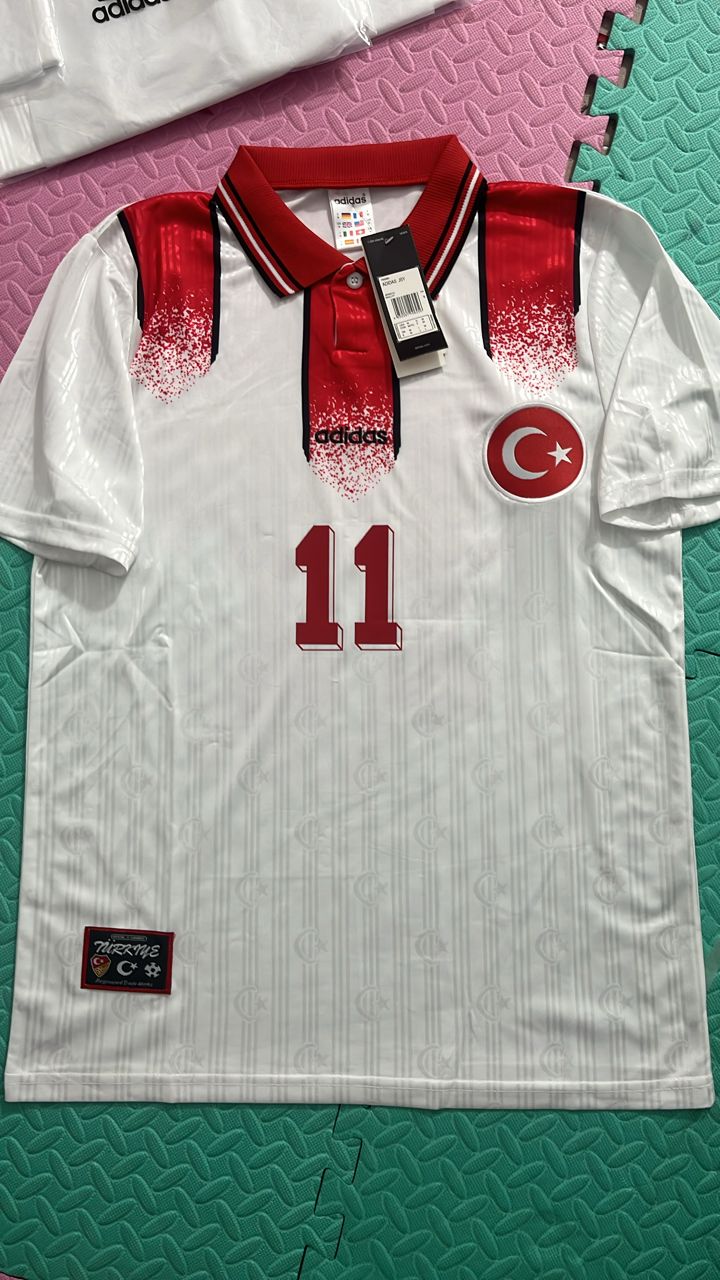 Türkiye Turkey Retro Beyaz Özel Forma Football Jersey Maglia Trikot Maillot