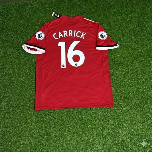 Michael Carrick Manchester United 2017/18 Red Retro Football Jersey Kit