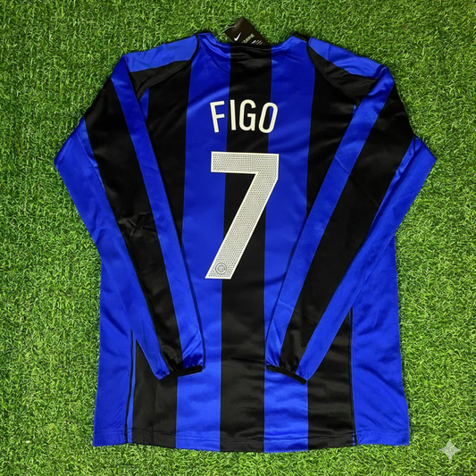 Luis Figo Inter Milan 2004-05 Retro Football Jersey Kit