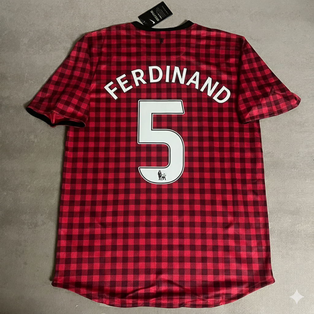 Rio Ferdinand Manchester United 2012 2013 Season Red Retro Jersey Maillot Trikot