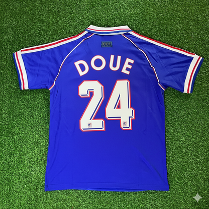 Desire Doue France 1998 World Cup Retro Football Jersey Maillot Trikot Soccer Shirt