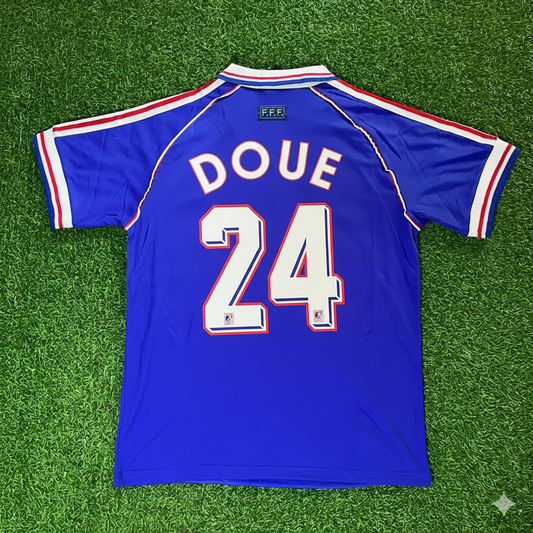 Desire Doue France 1998 World Cup Retro Football Jersey Maillot Trikot Soccer Shirt