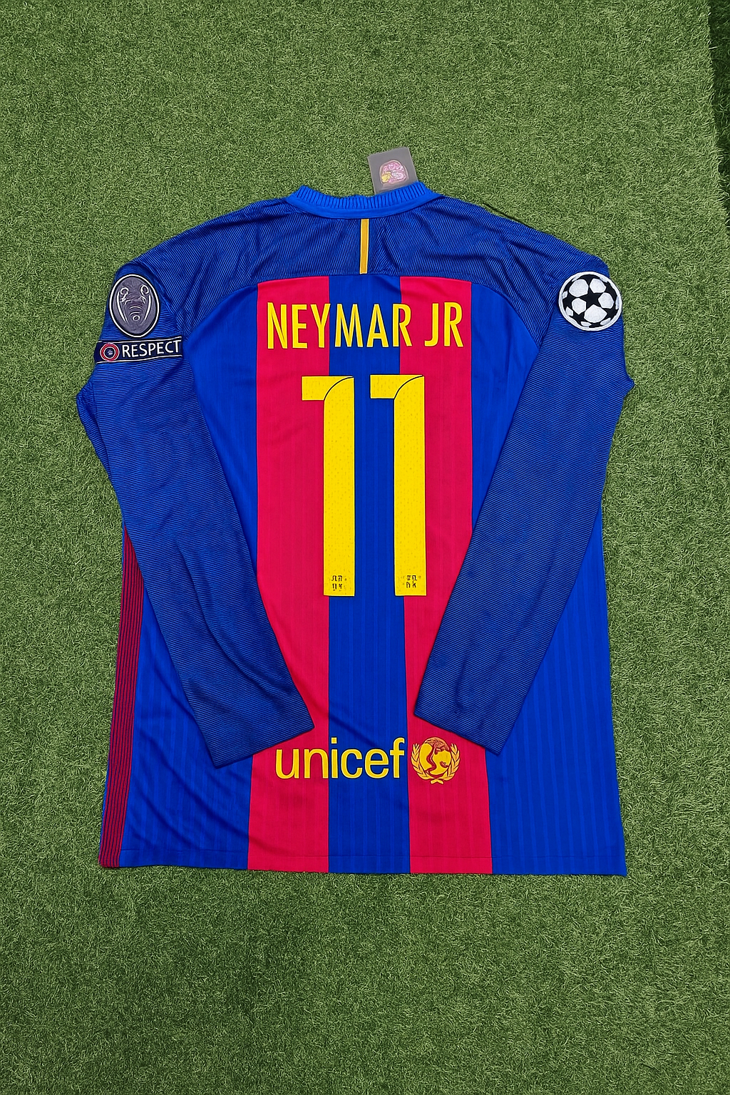 Neymar Jr Barcelona 2016 Special Edition Jersey with FIFA World Championship Patch Soccer Jersey