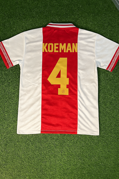 Ronald Koeman Ajax Retro Golden Printing Jersey Trikot Soccer Shirt