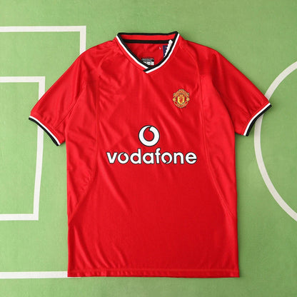 Manchester United F.C 00/02 Season Home Red Retro Jersey Trikot Soccer Shirt