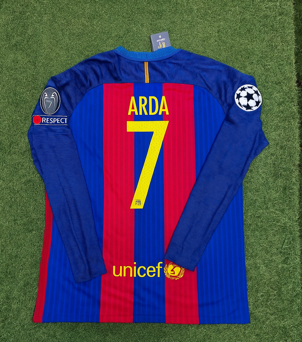 Arda Turan Barcelona 2016 Special Edition Jersey with FIFA World Championship Patch Soccer Jersey