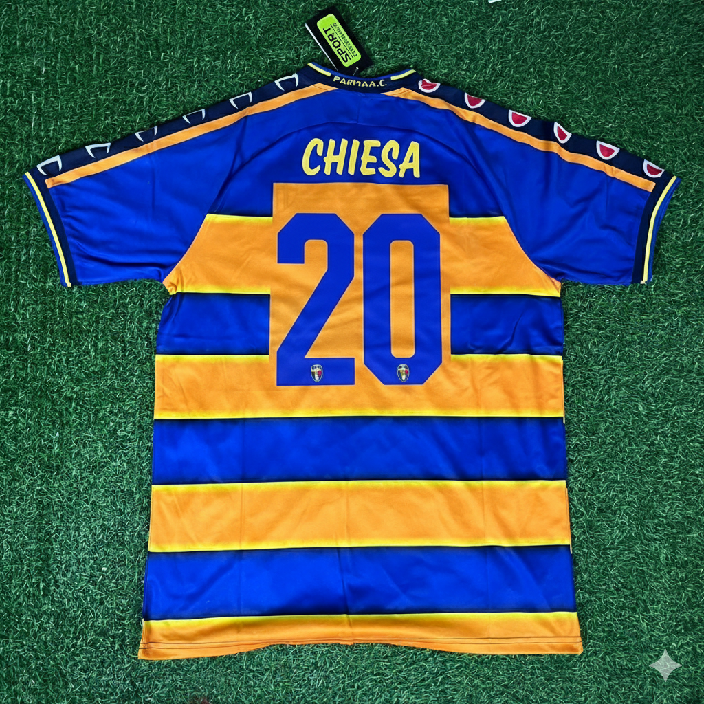 Enrico Chiesa Parma Calcio 98-99 Retro Jersey Maillot Trikot Soccer Shirt