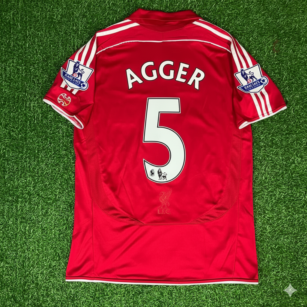 Daniel Agger Liverpool 2007/08 Premier League Jersey Trikot Maillot