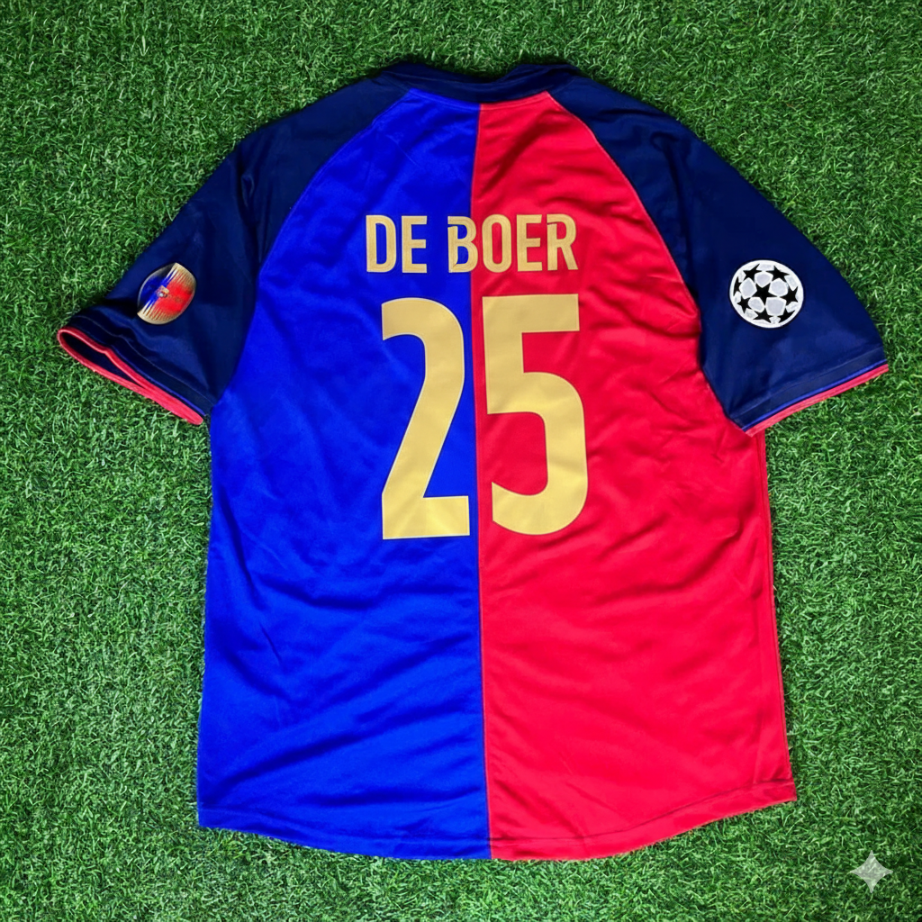 Frank de Boer – Barcelona 1998/1999 Retro Kit Jersey – | Trikot | Maillot Soccer Shirt