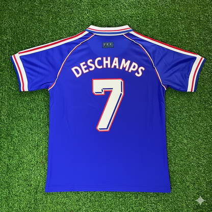 Maillot de football rétro Didier Deschamps France Coupe du monde 1998