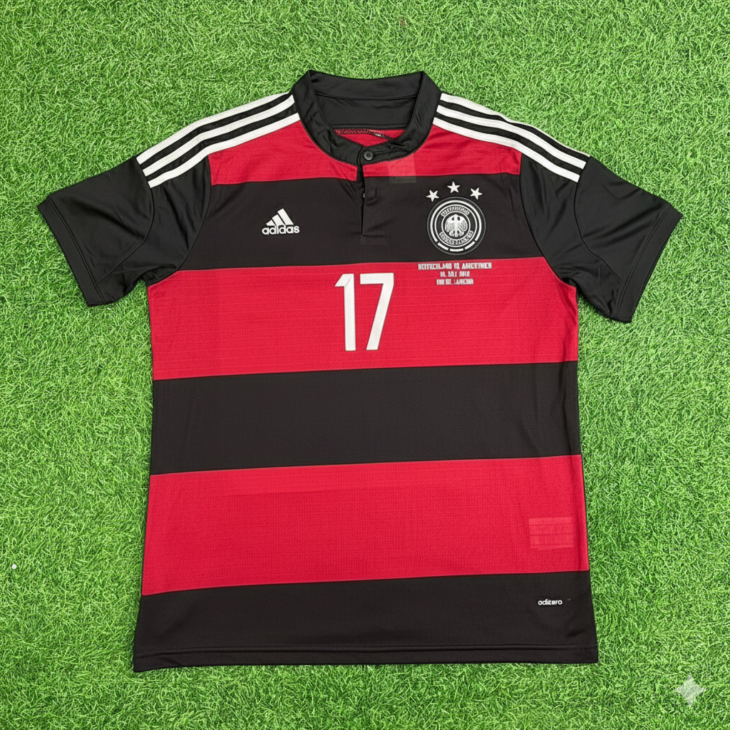 Leon Goretzka Germany Deutschland 2014 World Cup Brazil Black Red Retro Jersey Trikot Soccer Shirt