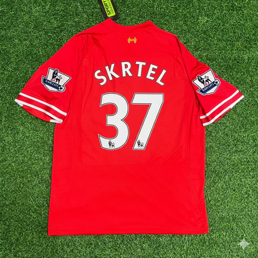 Martin Skrtel Liverpool 2013 2014 Season Red Retro Jersey Maillot Trikot Soccer Shirt