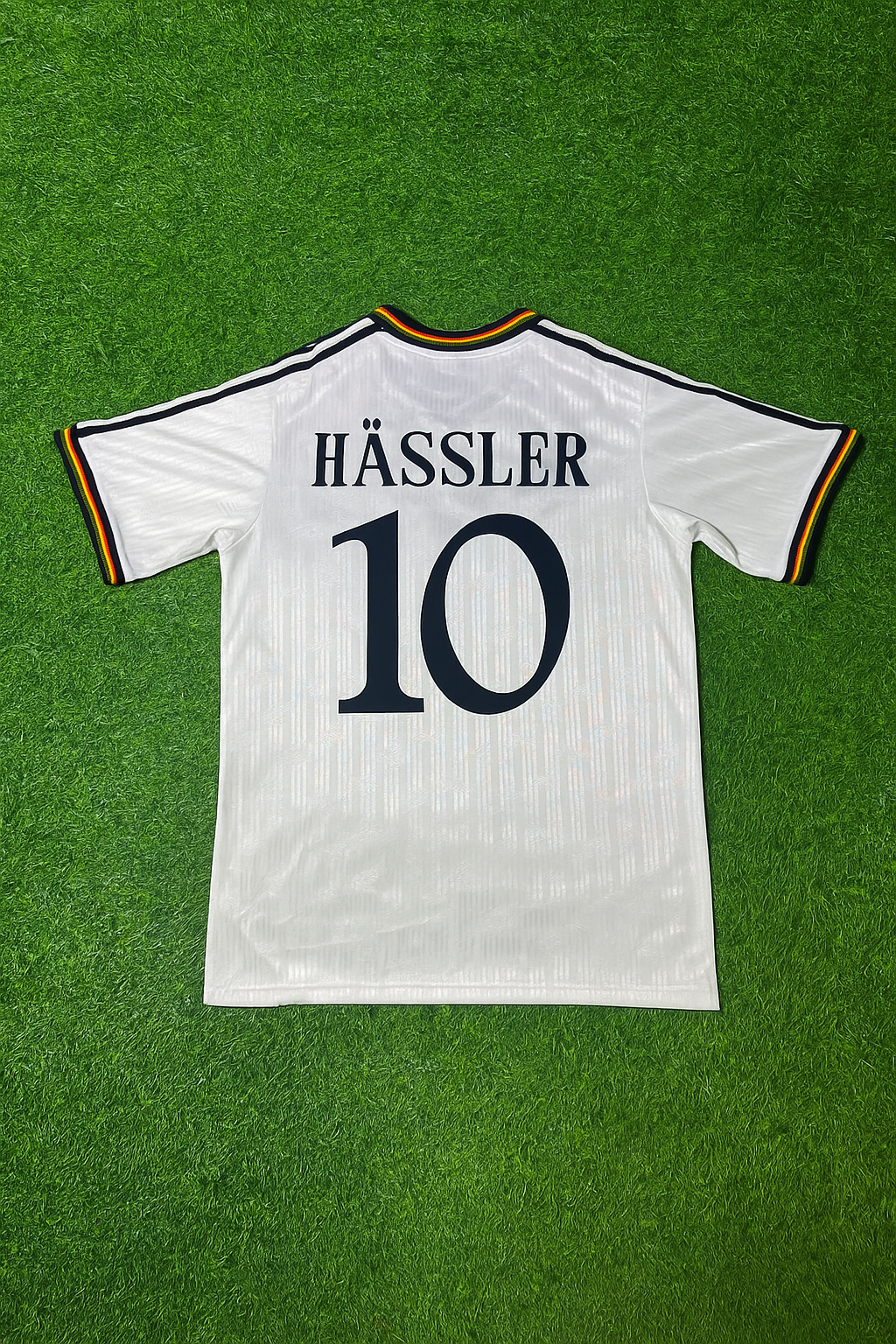 Thomas Häẞler Deutschland EM 1996 Finale Heim Retro Fußballtrikot Set