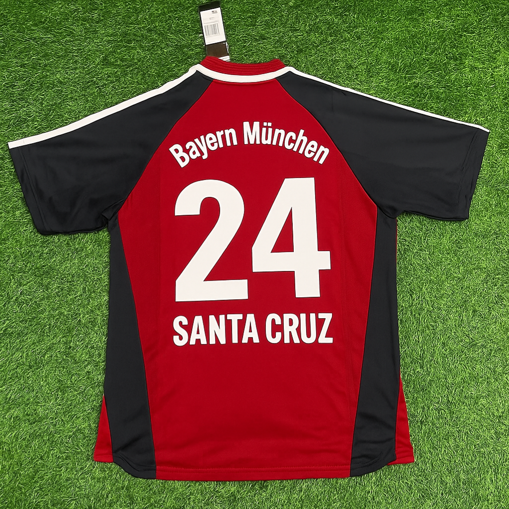 Roque Santa Cruz Bayern Munich 2001/2002 Red Retro Football Jersey
