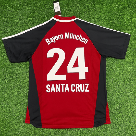 Roque Santa Cruz Bayern Munich 2001/2002 Red Retro Football Jersey