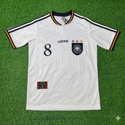 Mehmet Scholl Deutschland EM 1996 Finale Heim Retro Fußballtrikot Set