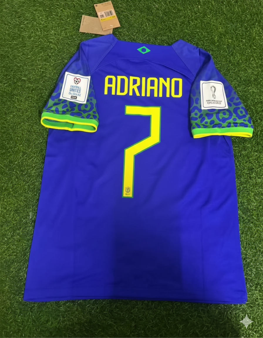 Adriano Brazil Retro Football Jersey