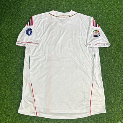 Milan 2011-2012 White Away Retro Football Jersey
