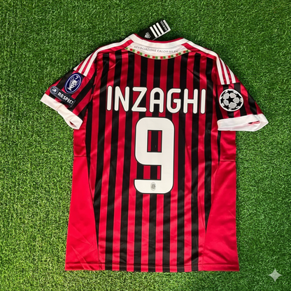 Filippo Inzaghi 9 - AC Milan Home 2011/12 Retro Kit Jersey Maillot Trikot Soccer Shirt