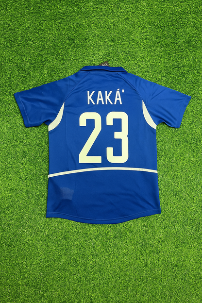 Kaka Leite Brazil 2002 World Cup Retro Football Jersey Kit