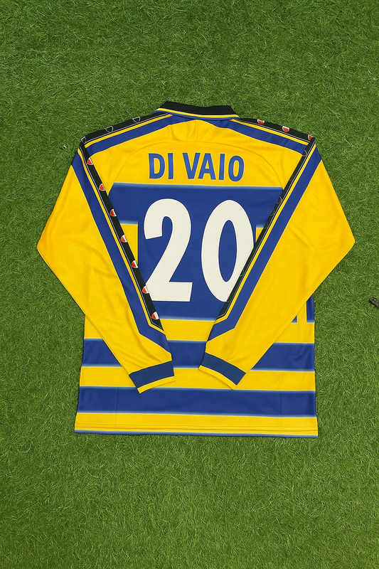 Marco Di Vaio Parma 1999/2000 Retro Long Sleeve Football Jersey Kit