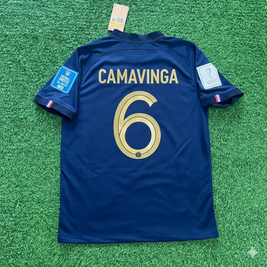 Eduardo Camavinga France 2022 World Cup Final Retro Jersey Maillot Trikot Soccer Shirt