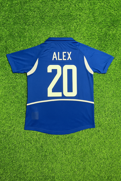 Alex de Souza Brazil 2002 World Cup Retro Football Jersey Kit