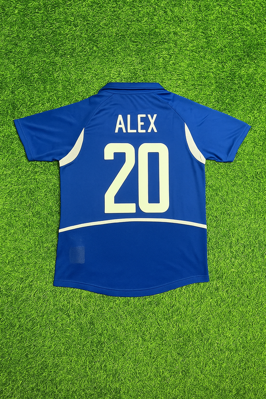 Alex de Souza Brazil 2002 World Cup Retro Football Jersey Kit