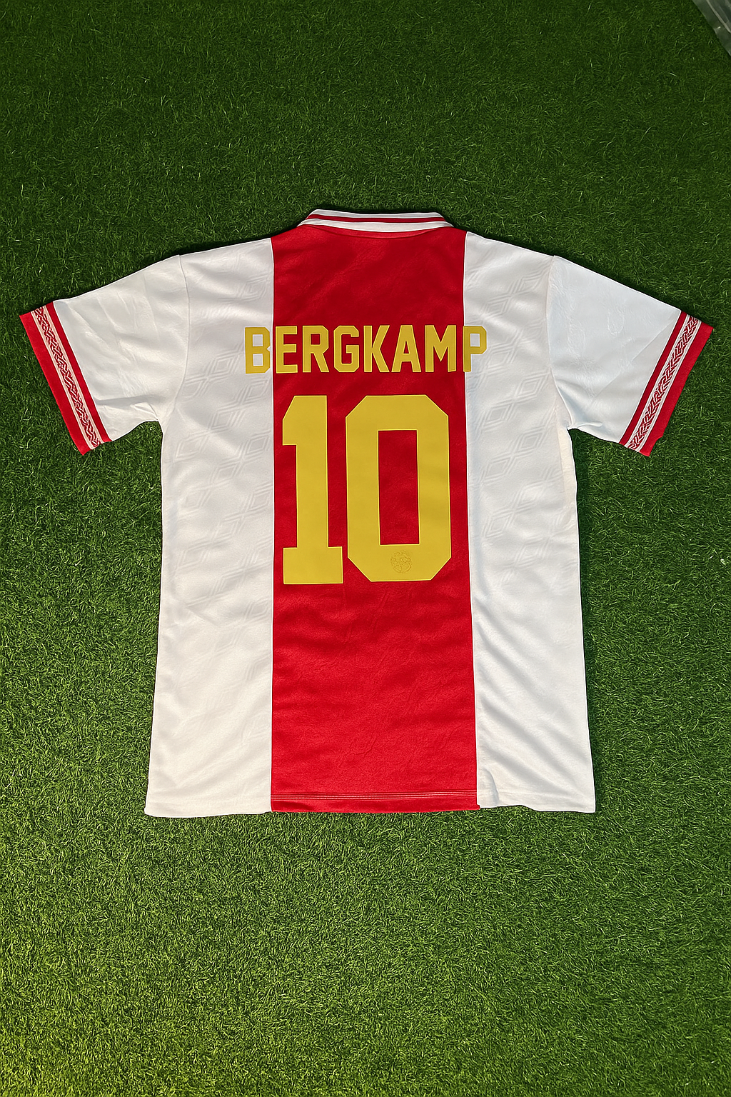 Dennis Bergkamp Ajax Retro Golden Printing Jersey Trikot Soccer Shirt