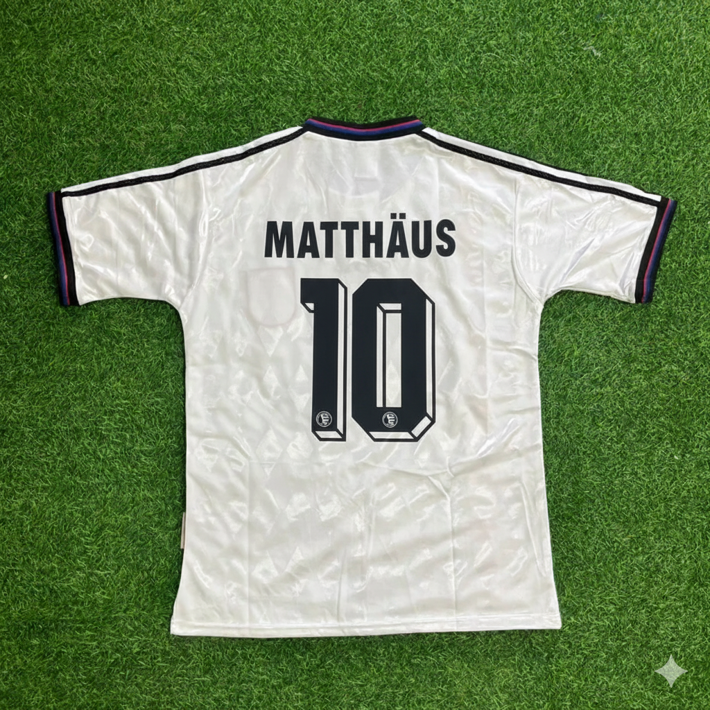 Lothar Mätthaus Bayern Munich 1997–1998 Away White Retro Football Jersey Kit