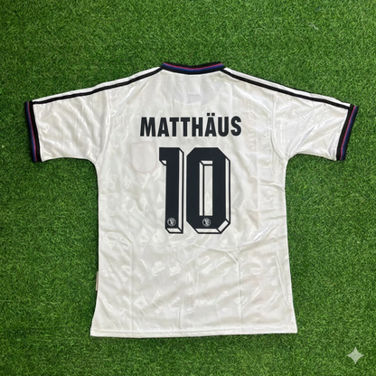 Lothar Mätthaus Bayern Munich 1997–1998 Away White Retro Football Jersey Kit