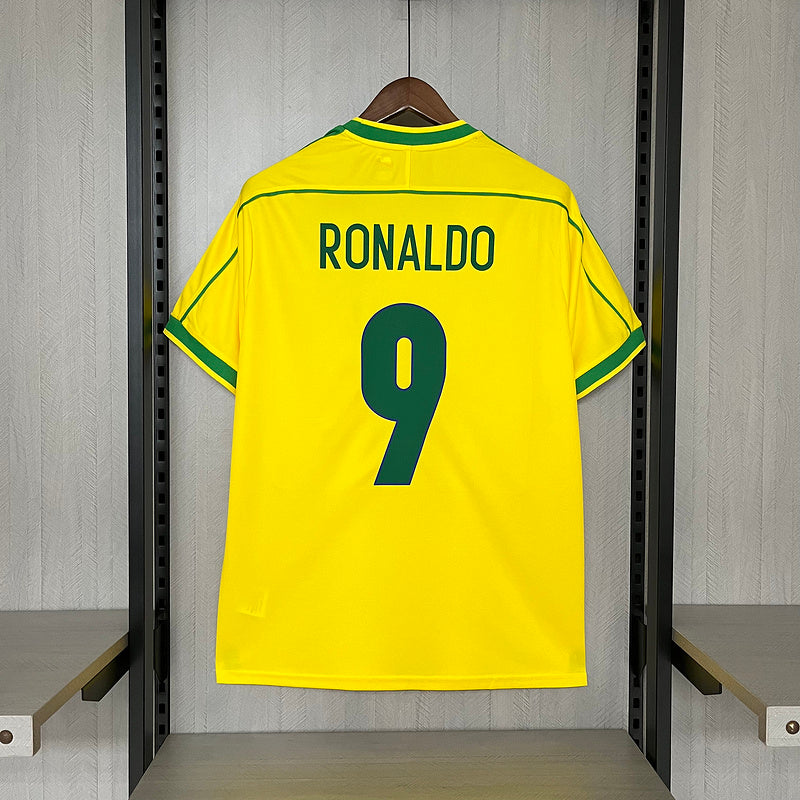 Ronaldo Nazario Brazil 1998 World Cup Retro Football Jersey