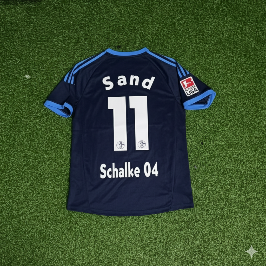 Ebbe Sand Schalke 04 Retro Away Heimtrikot Rot Fußball Trikot
