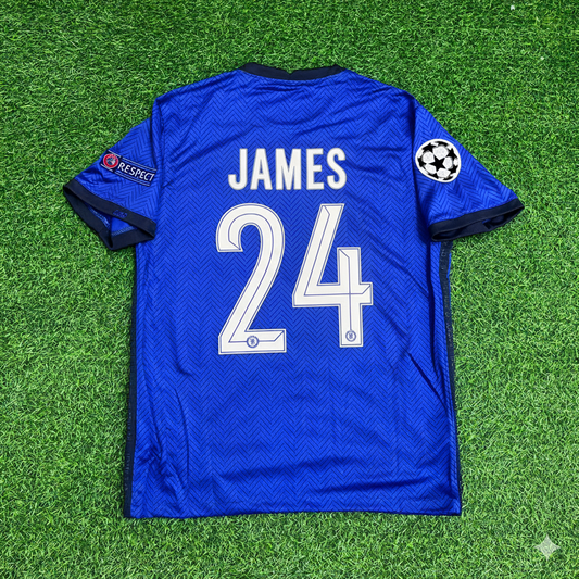 Reece James Chelsea 2021 Champions League Final Porto Blue Retro Kit Jersey Trikot Maglia Soccer Shirt