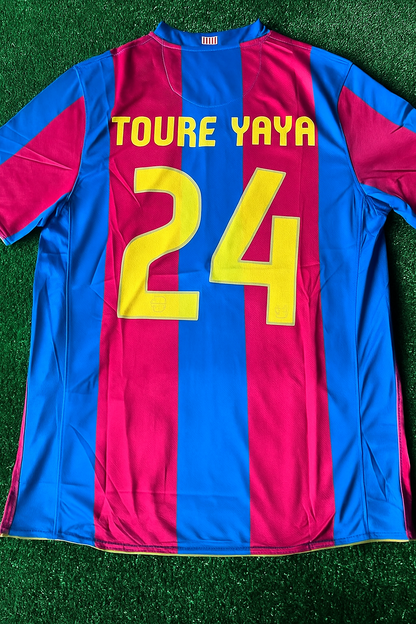 Yaya Toure Barcelona 2007 2008 Retro Jersey Maillot Trikot Maglia