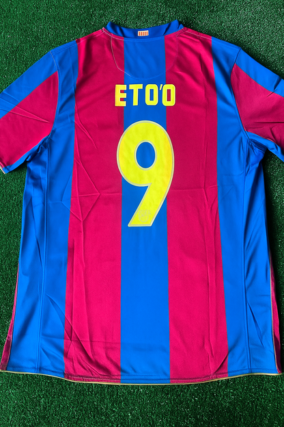 Samuel Eto'o Barcelona 2007 2008 Retro Jersey Maillot Trikot Maglia