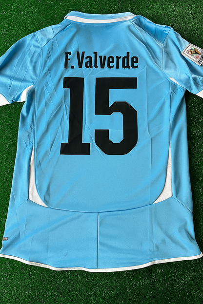 Federico Valverde Uruguay 2010 South Africa World Cup Blue Retro Jersey