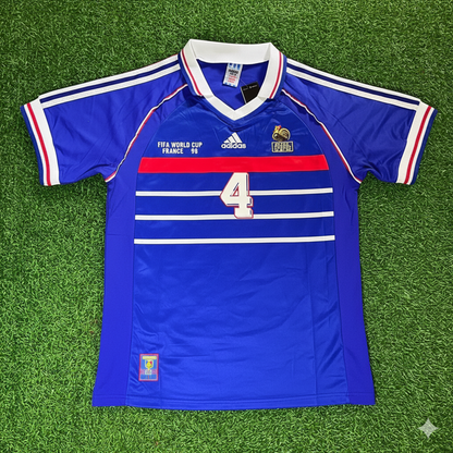 Patrick Vieira France 1998 World Cup Retro Football Jersey Maillot Trikot Soccer Shirt