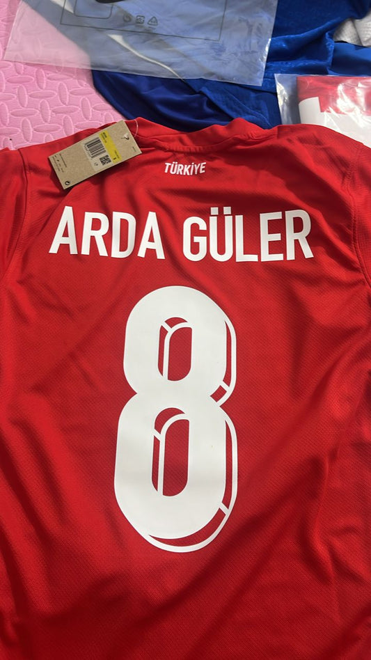 Arda Guler 2024 UEFA Turkey Home Jersey Football Jersey Maillot Trikot Maglia