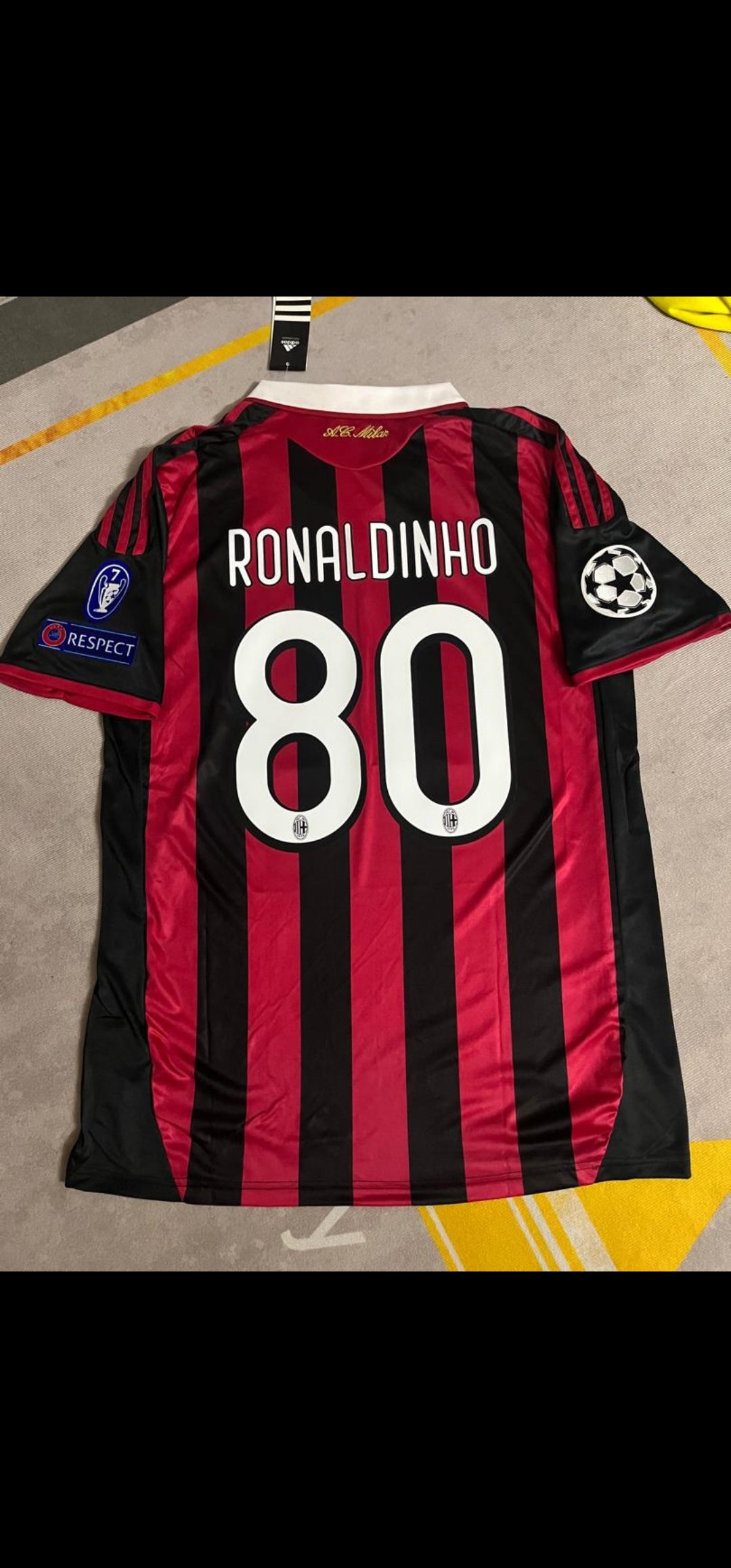 Ronaldinho 2011 AC Milan Retro Jersey Maillot Trikot Maglia