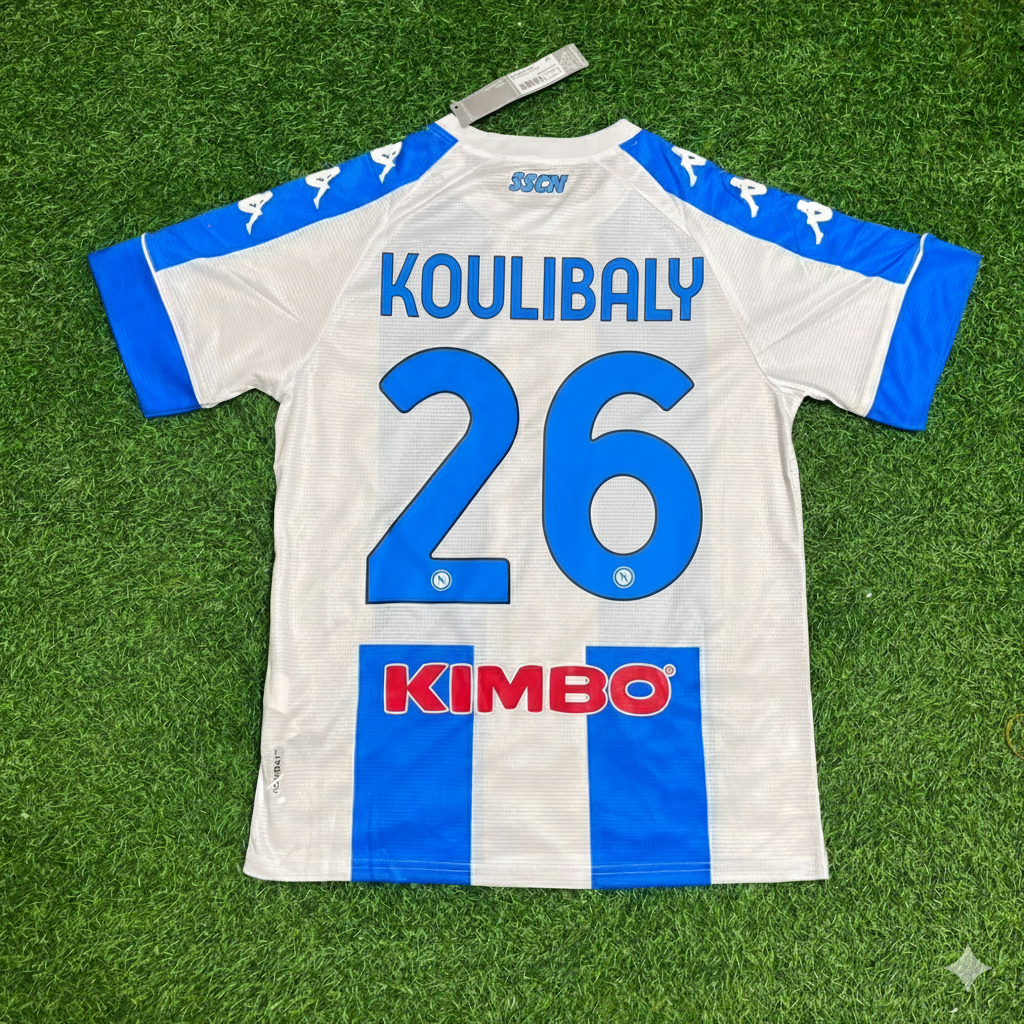 Kalidou Koulibaly Napoli 2020/2021 Home Football Jersey Kit
