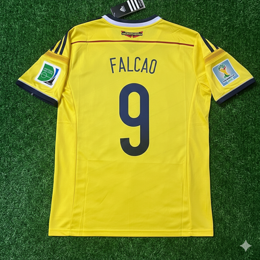 Radamel Falcao Colombia 2014 Brazil World Cup Blue Retro Jersey Trikot Maillot