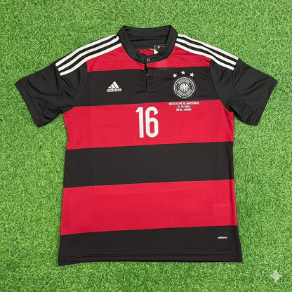 Philipp Lahm Germany Deutschland 2014 World Cup Brazil Black Red Retro Jersey Trikot Soccer Shirt